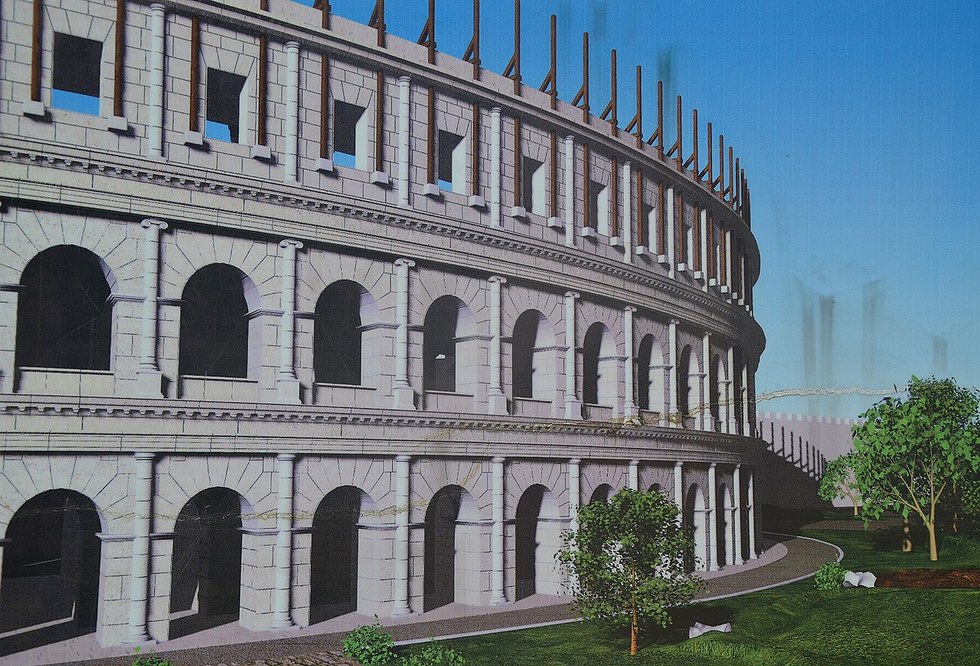 1280px Computer reconstruction of the Roman amphitheatre erected in the latter half of the 2nd century AD Salona 12248823425