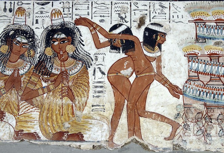1280px Musicians and dancers on fresco at Tomb of Nebamun