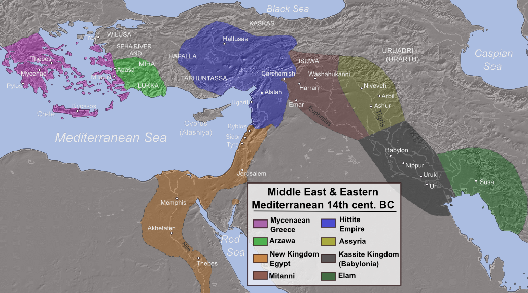 14 century BC Eastern Mediterranean and the Middle East