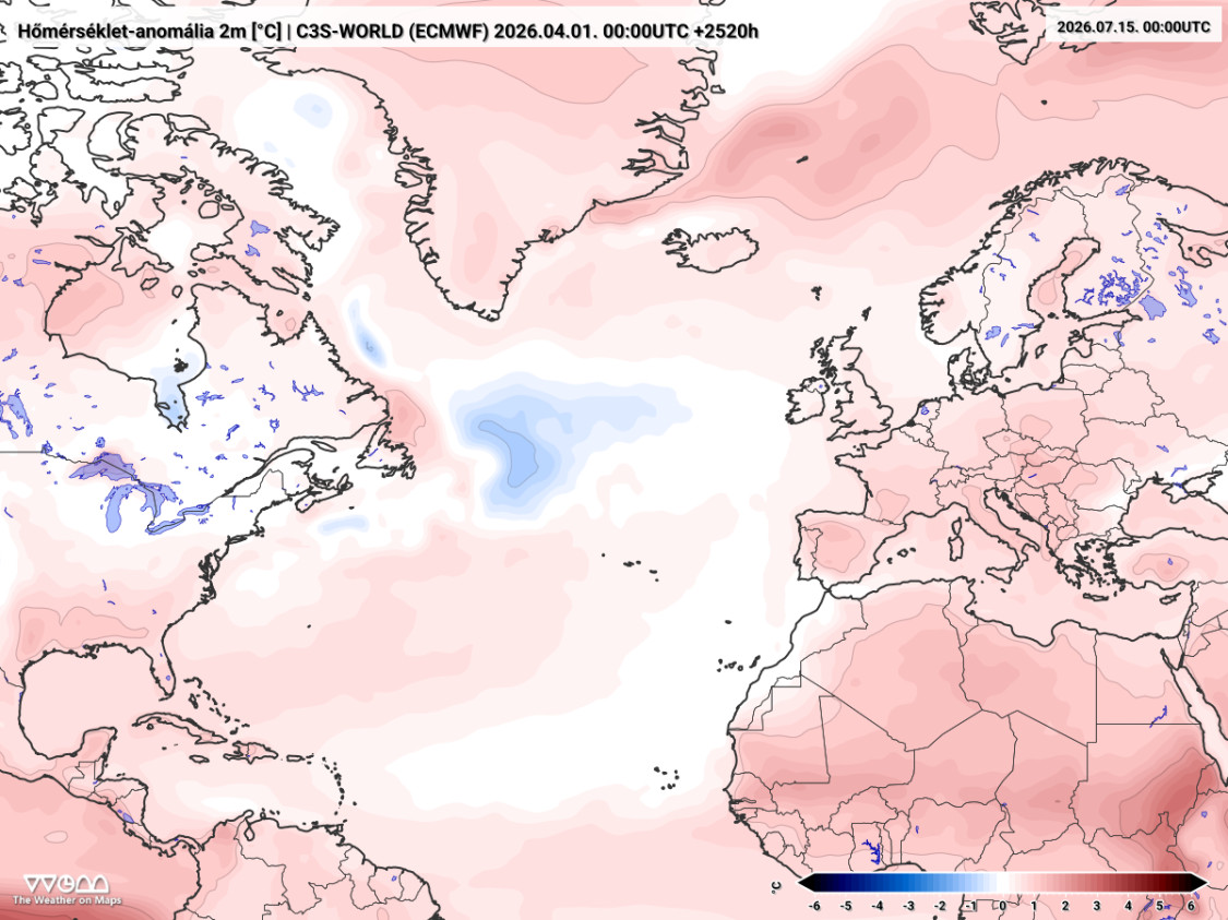 2m homerseklet anomalia atlantikum 2026 jul 821204