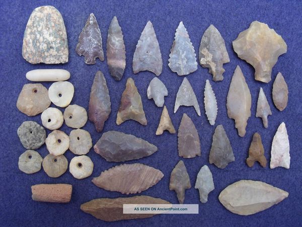 38 sahara neolithic relics tools celt beads and 1 paleolithic tool 1 lgw
