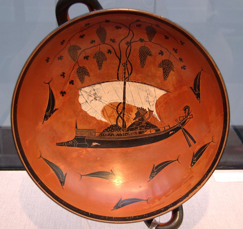 800px Exekias Dionysos Staatliche Antikensammlungen 2044 n2 Dionysus Cup by Exekias 6th Century