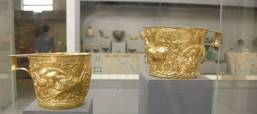 A Vaphiói aranyserlegek Nemzeti Múzeum Athén MINÓSZI
