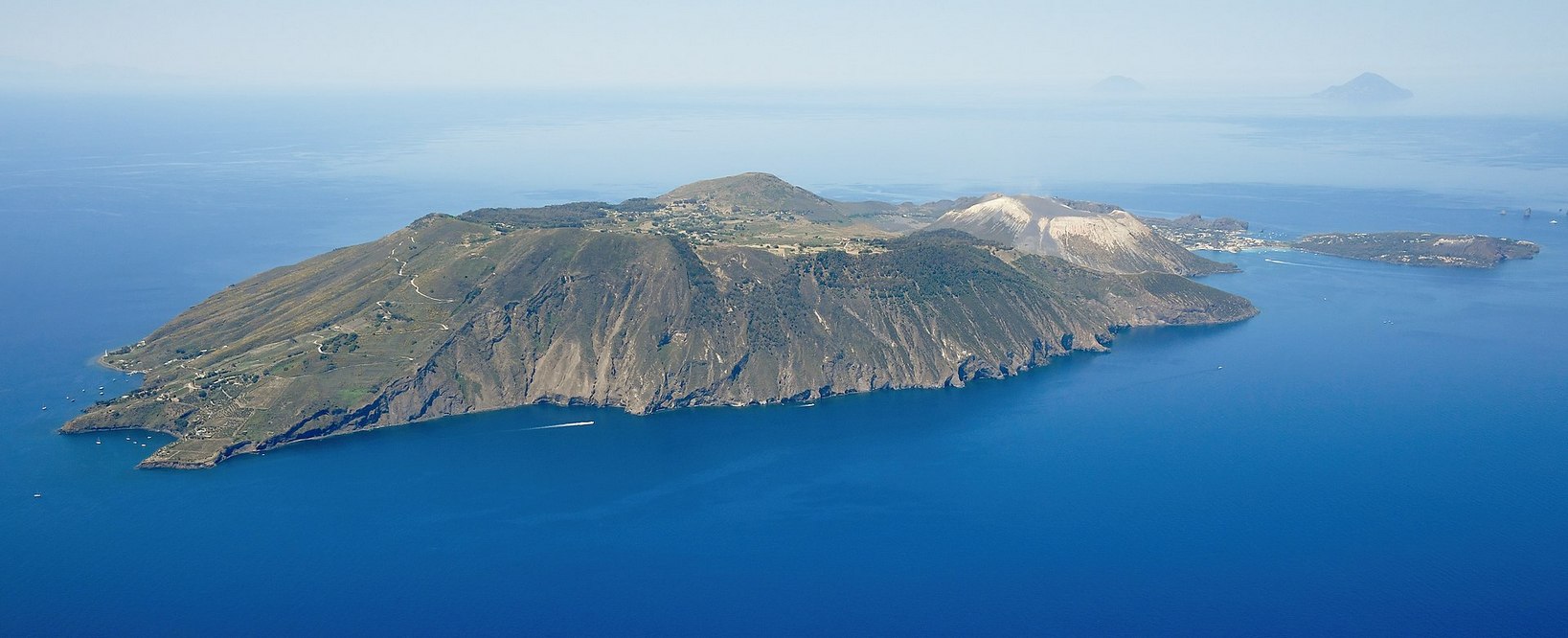 Aerial image of Vulcano view from the east