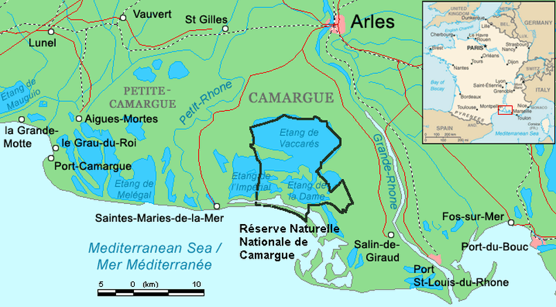 Camargue map