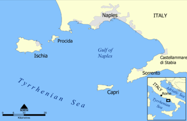 Capri and Ischia map