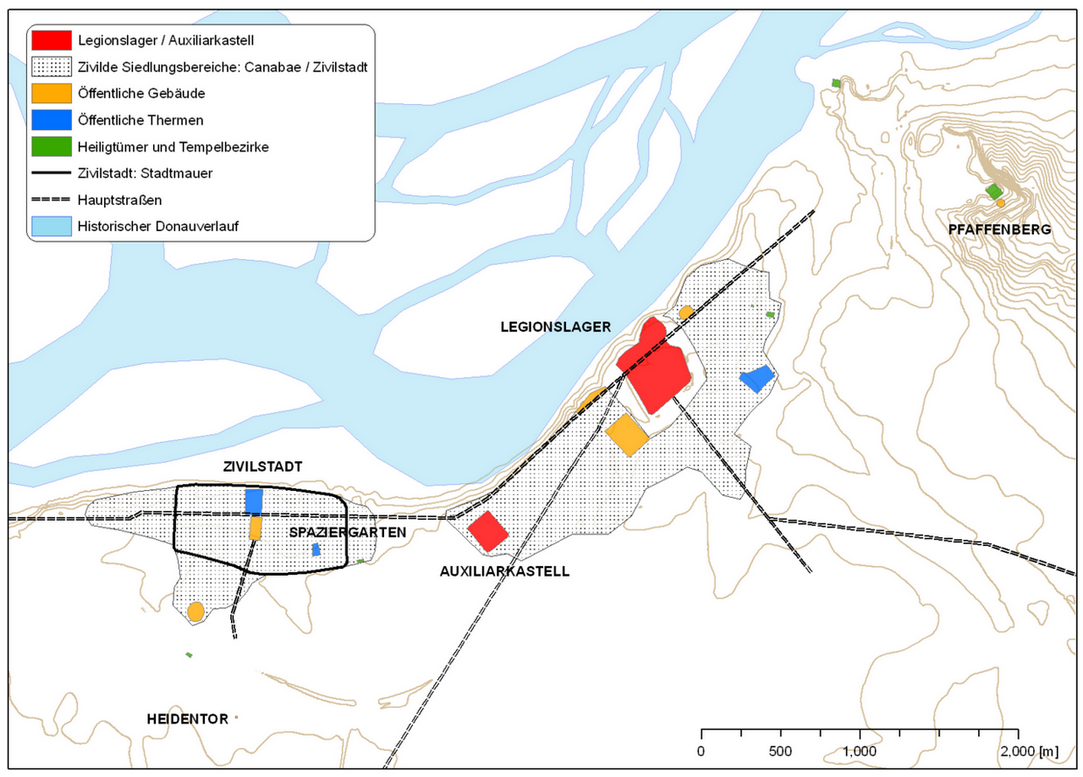 Carnuntum map Roman city