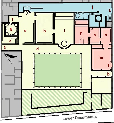 Central Thermae plan