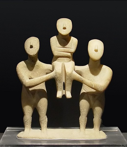 Cycladic three figurines group