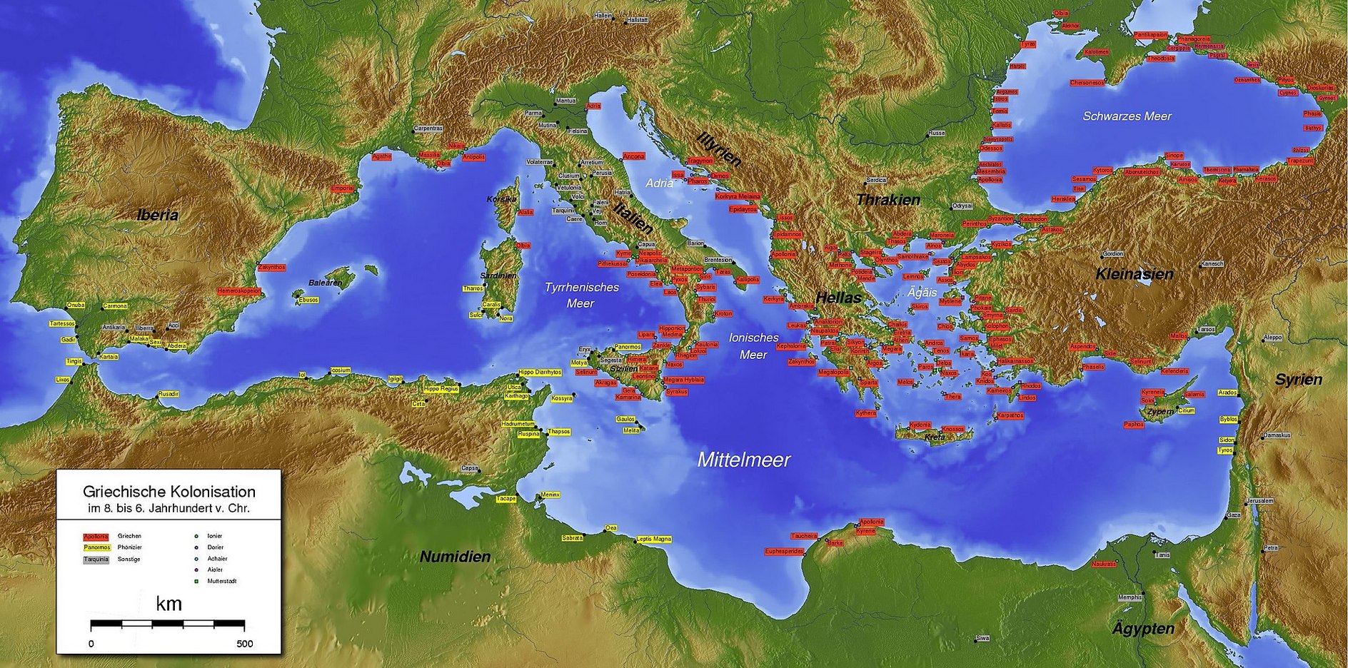 Griechischen und phönizischen Kolonien