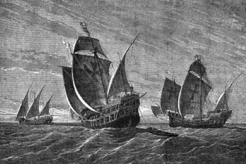 Gustav Adolf Closs Die Schiffe des Columbus 1892