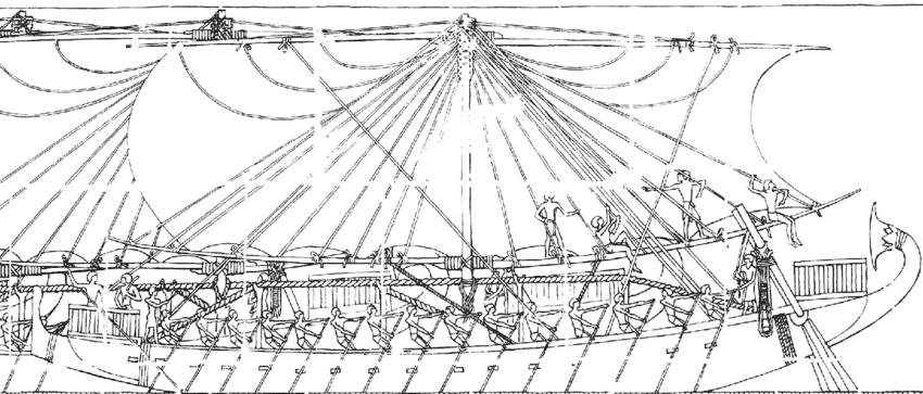 Hatshepsuts Punt ships after Edouard Naville The Temple of Deir el Bahri VI London 1