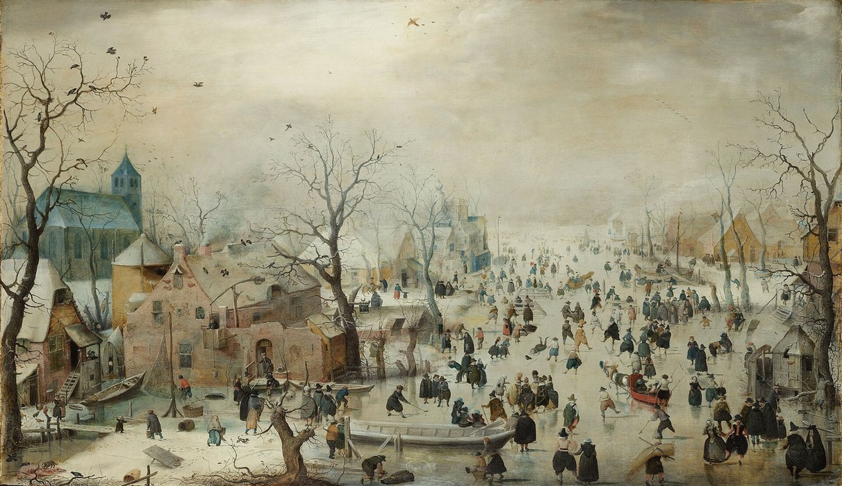 Hendrick Avercamp Winterlandschap met ijsvermaak