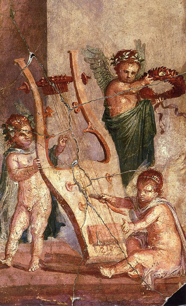 Herculaneum Lyre and Cupids