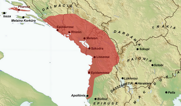 Illyrian Kingdom of Agron in 231 BC 
