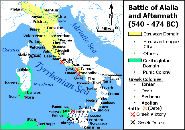 Location Battle of Alalia