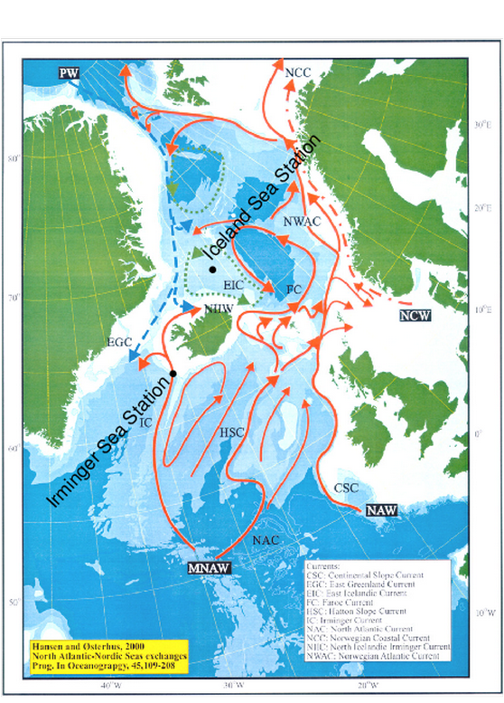Locations of the Irminger Sea and the Iceland Sea time series stations inserted on the