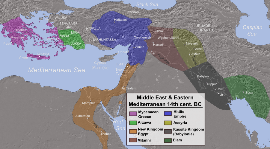 M 14 century BC Eastern Mediterranean and the Middle East