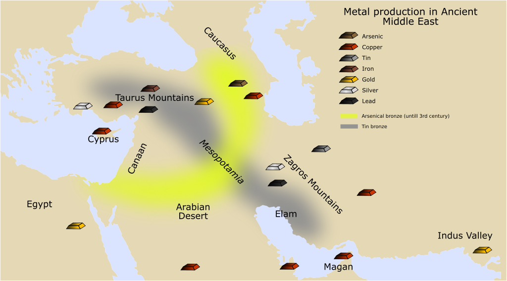 Metal production in Ancient Middle East.svg