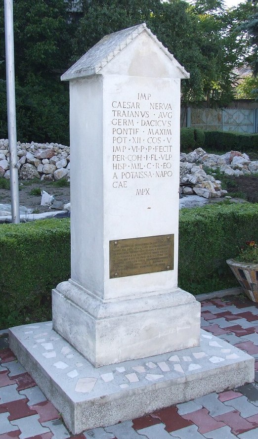 Milliarum of Aiton modern copy erected in Turda Romania in 1993