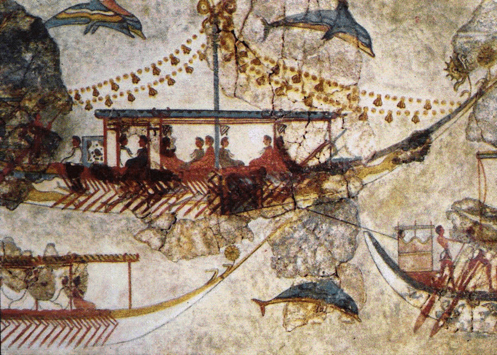 Minoan fleet freeze from Akrotiri fragment