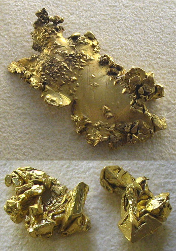 Native gold nuggets