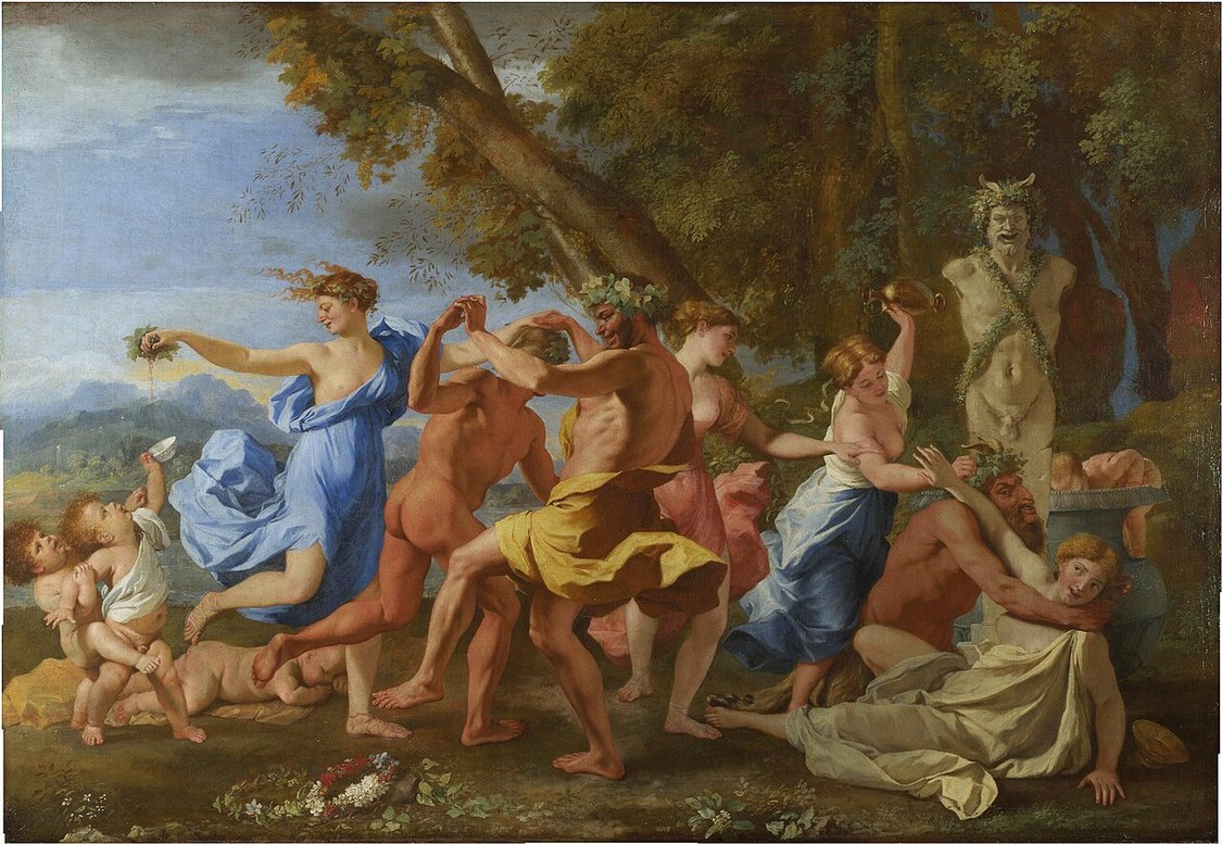 Nicolas Poussin Bacchanale devant une statue de Pan