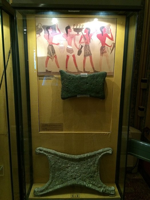 Oxhide ingots at the Numismatic Museum Athens