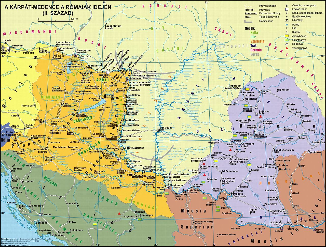 Pannonia térkép 2. század 1