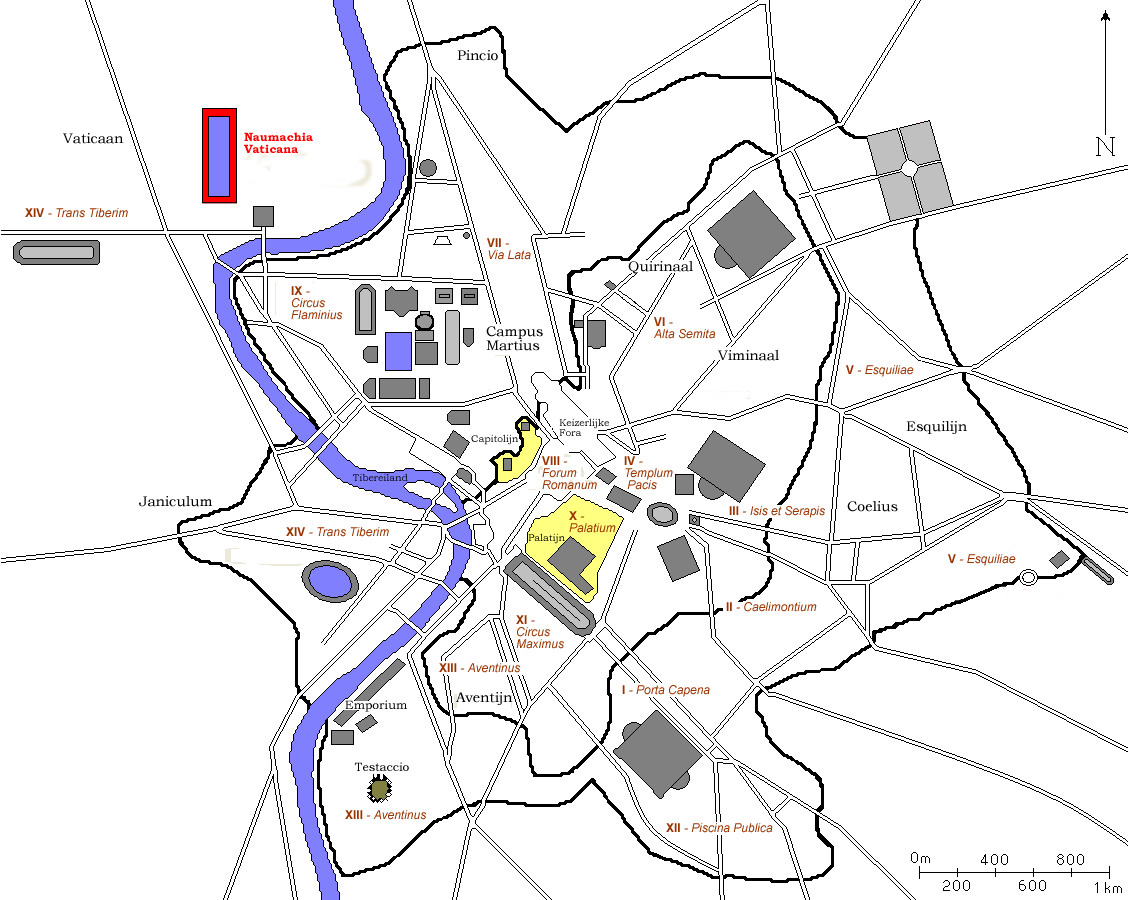 Plan Rome Naumachia Vaticana