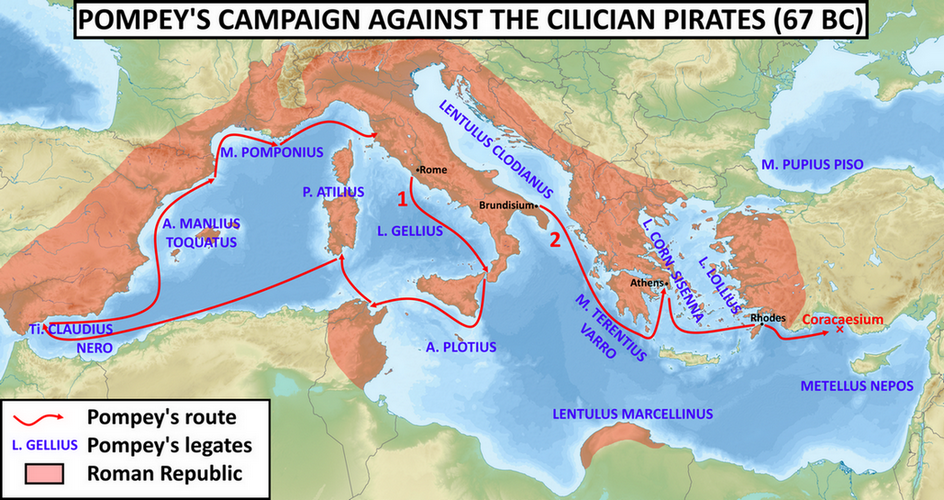 Pompeys campaign against the Cilician pirates 67 BC