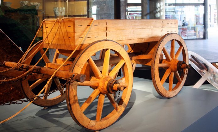 RGM Köln Rekonstruktion eines römischen Transportwagens