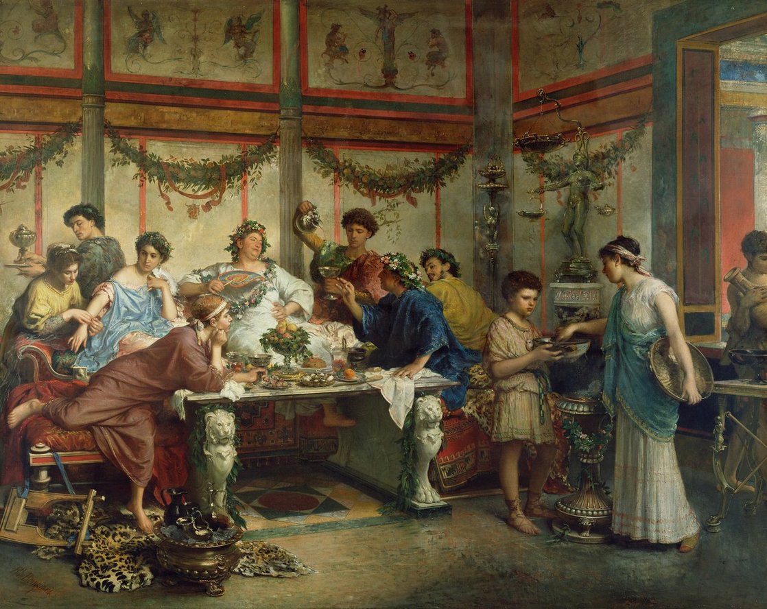 Roberto Bompiani A Roman Feast Saturnalia Second Half of the 19th cen MeisterDrucke 711083