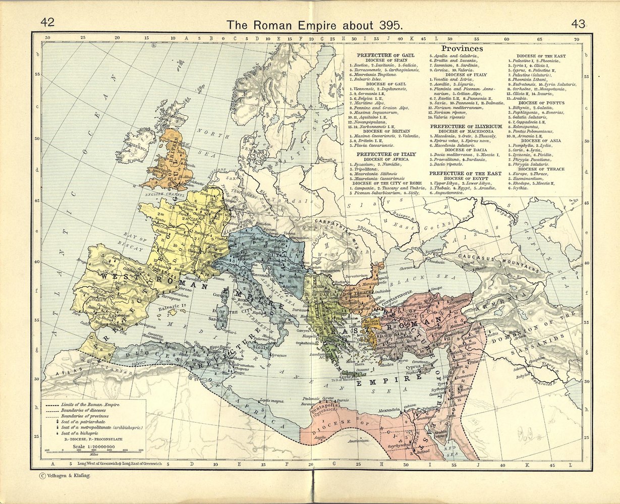 Roman Empire about 395