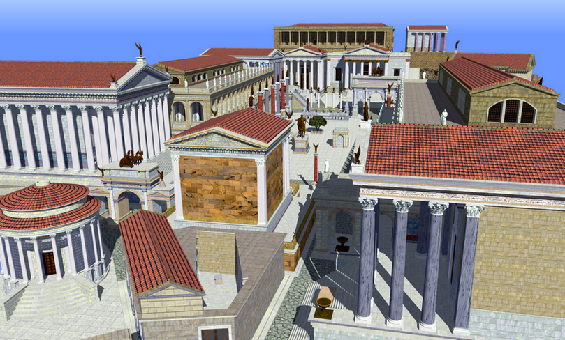 Roman forum sketch up model
