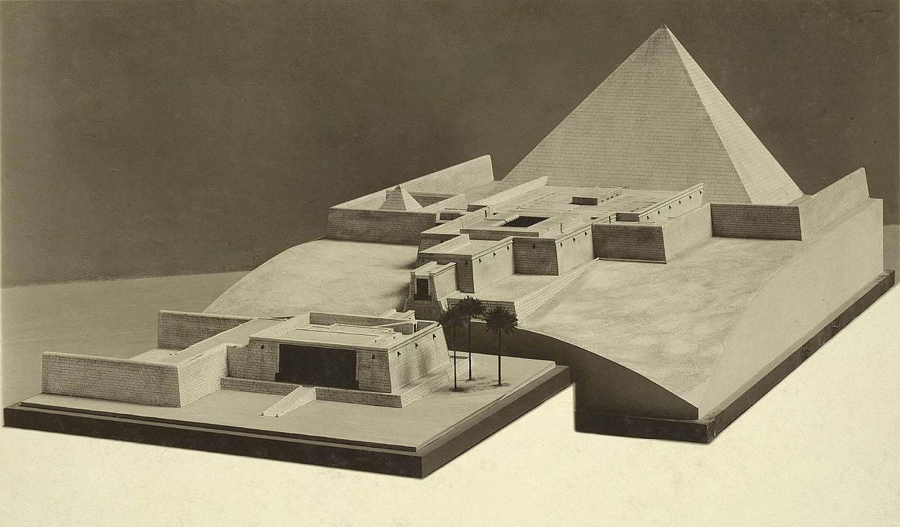SAHURÉ Metropolitan Museum Collection. Model of King Sahures Pyramid at Abusir