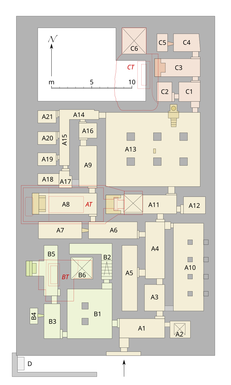 Saqqara Mastaba of Mereruka floor plan.svg