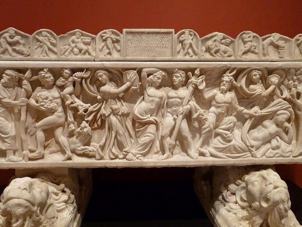 Sarcophagus with Scenes of Bacchus Getty Villa Collection