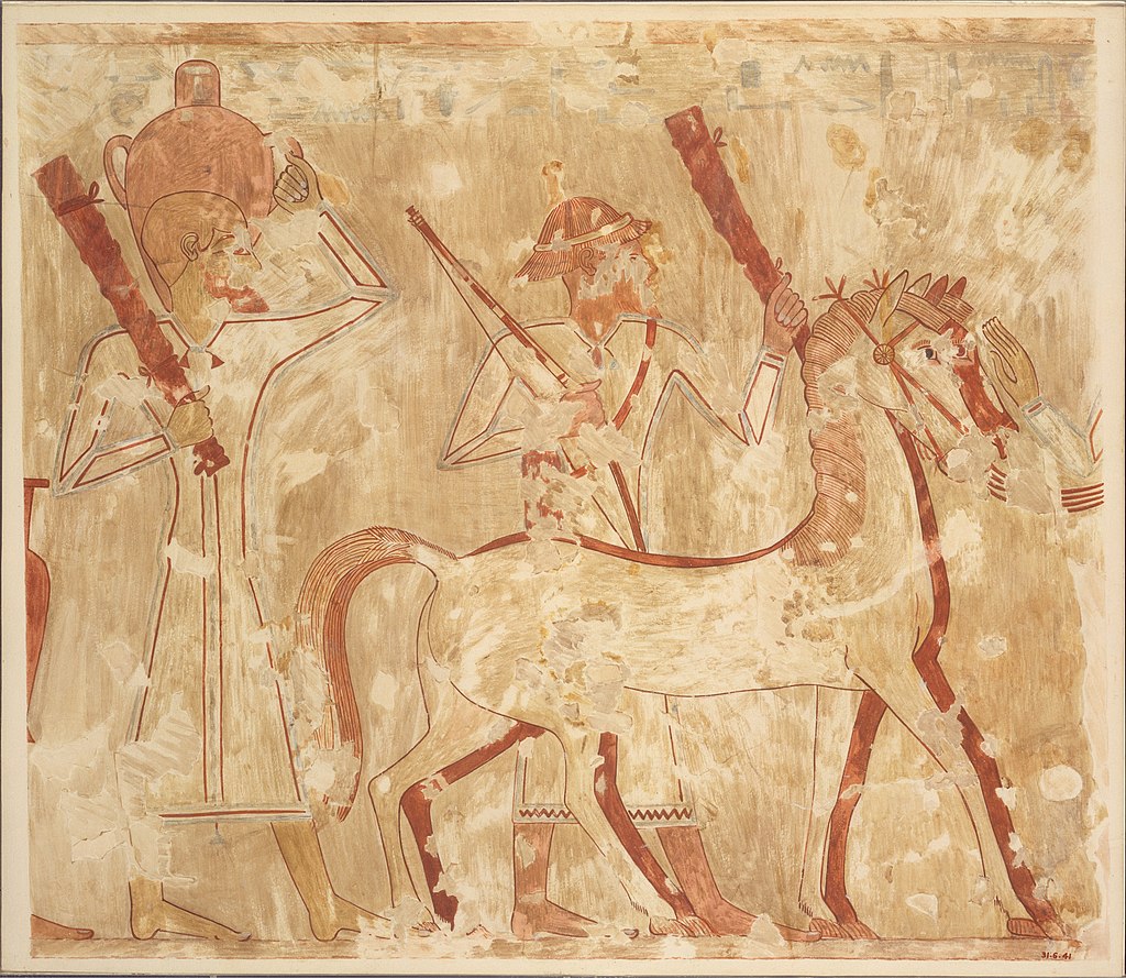 Syrians Bringing Horses Tomb of Rekhmire MET DT226131