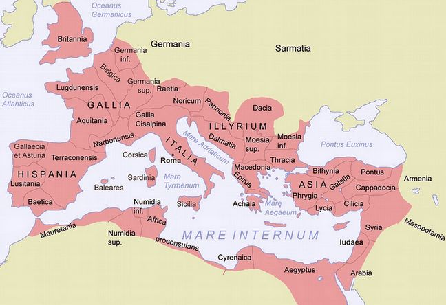 TRAJANUS roman empire map