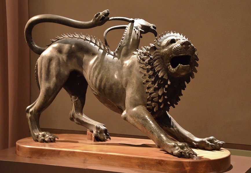 The Chimera of Arezzo c. 400 BC found in Arezzo an ancient Etruscan and Roman city in Tuscany Museo Archeologico Nazionale Florence 22636282885