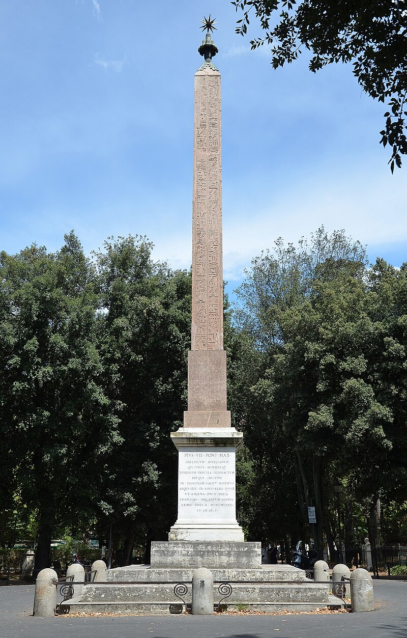 The Pincian Obelisk South side an obelisk commissioned by Hadrian between 130 and 136 AD in honour of Antinous Rome 29335690434