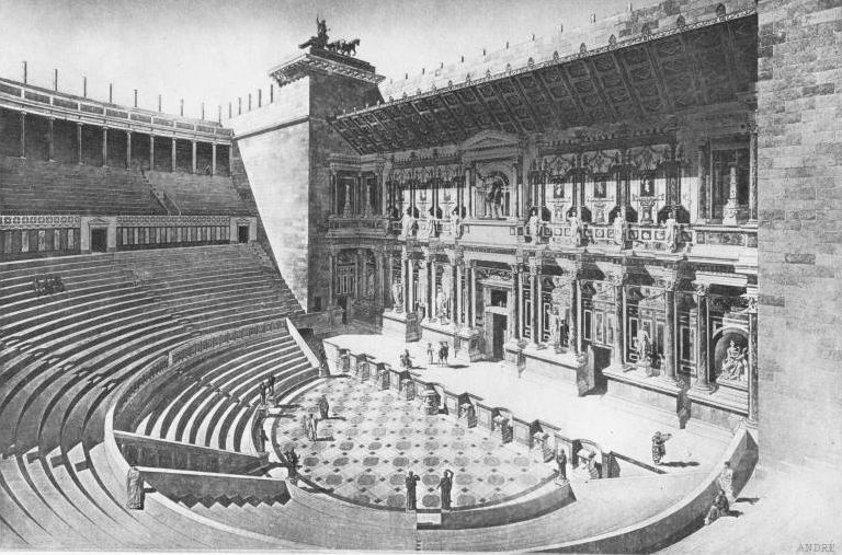 The Theatre at Ostia Antica reconstr