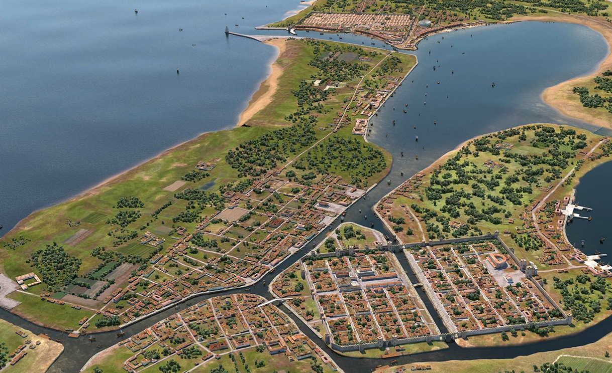 The port of Ravenna in the first century AD