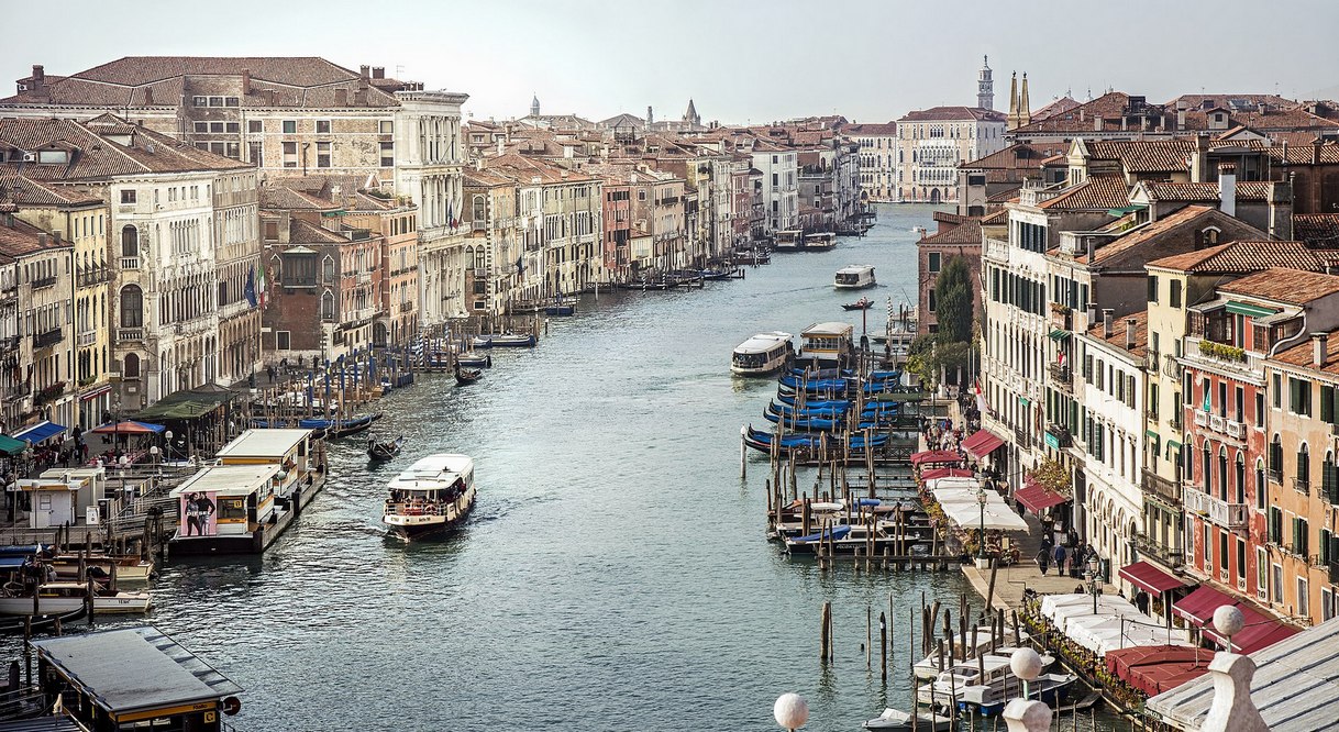 View of the Grand Canal from Rialto to CaFoscari