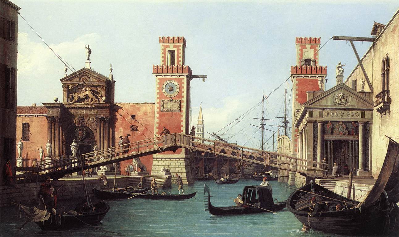 View of the entrance to the Arsenal by Canaletto 1732 1