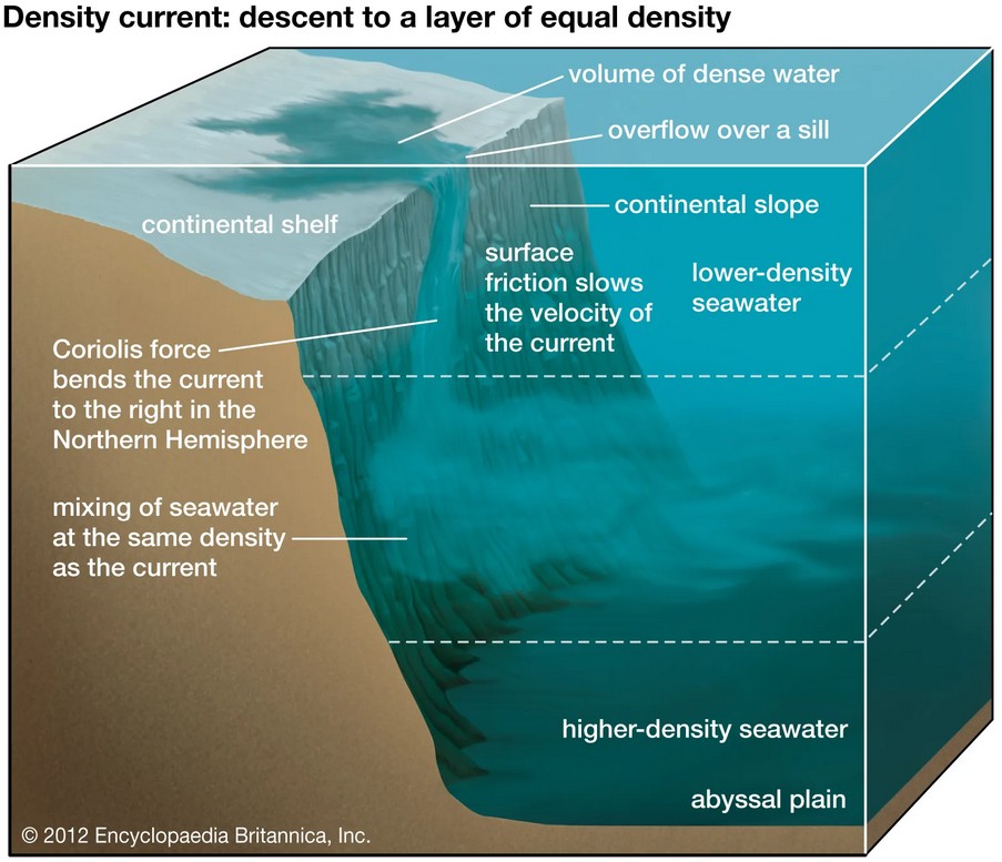 behaviour Diagram layer density current water