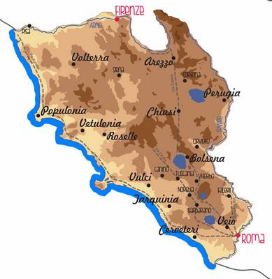 carta geografica etruria