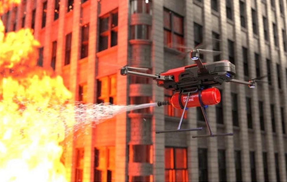 firefighting drone extinguishing building fire 260nw 2652490473