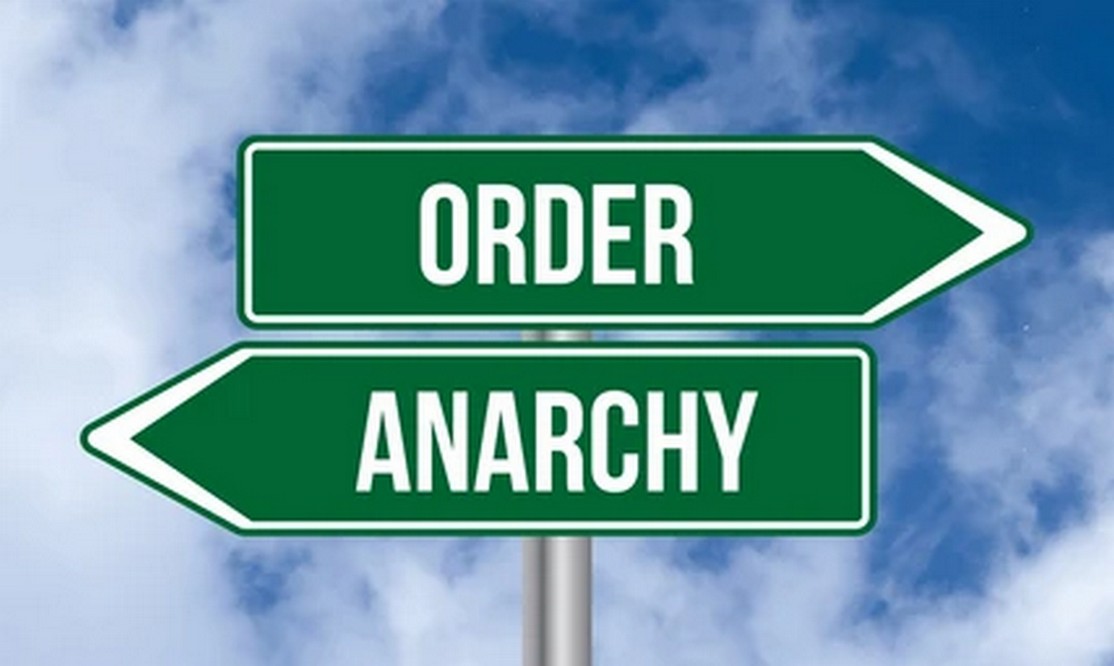 order anarchy road sign